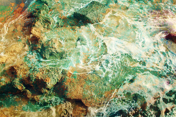 abstract background of waves of water creating swirls and ripples
