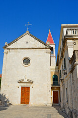 Ancient buildings in the old town of Split, city in Croatia.