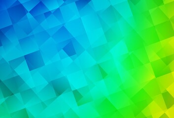 Fototapeta premium Light Blue, Green vector background in polygonal style.