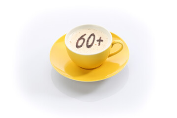 cup of tea, dishes, wihte table, yellow cup, 60