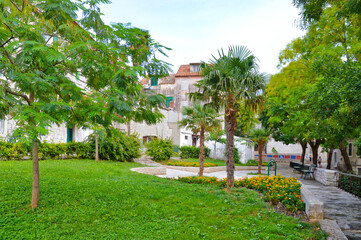 A public park in Split, an ancient city in Croatia.