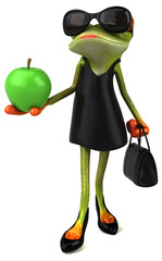 Fun frog - 3D Illustration