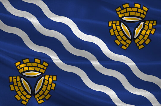 Flag Of Merseyside In England