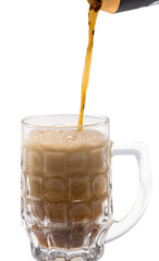 glass of dark beer isolated