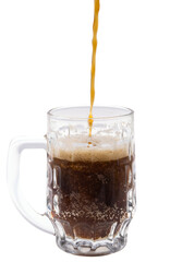 glass of dark beer isolated