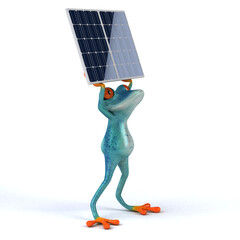 Fun frog - 3D Illustration