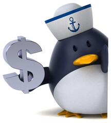 Fun penguin - 3D Illustration