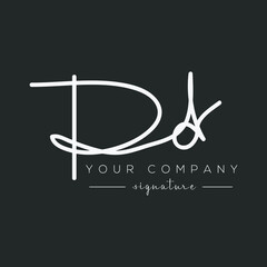 DD initials signature logo. Handwriting logo vector templates and signature concept