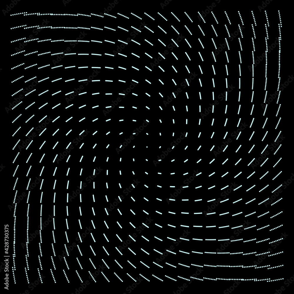 Poster abstract modern perspective geometric shapes textures. halftone spiral with dots.