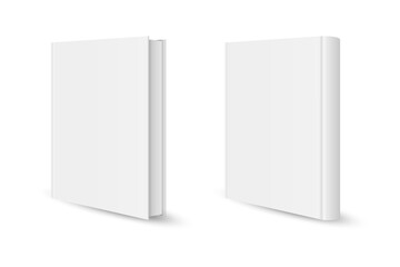 Blank vertical book template. Blank magazine or book cover, brochure booklet. Vector illustration.