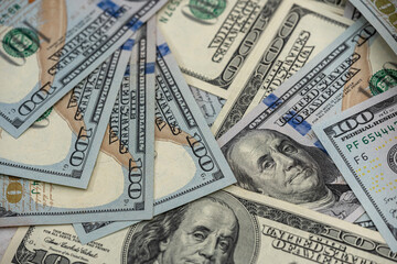 100 us currency as background