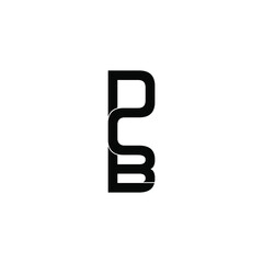 dcb letter original monogram logo design