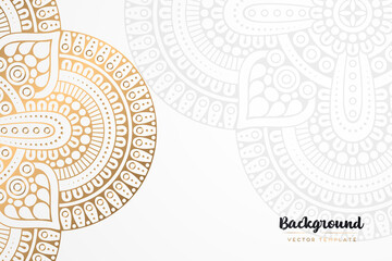 Vector islamic gold background with mandala