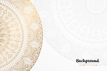 Vector islamic gold background with mandala