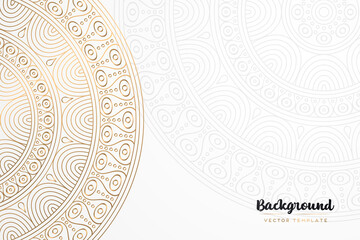 Vector islamic gold background with mandala