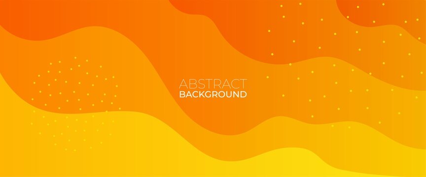 Modern Background With Waves And Dots. Yellow And Orange Summer Backdropt