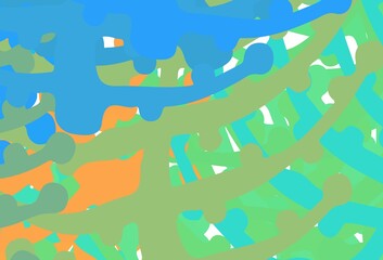 Light Blue, Yellow vector background with abstract shapes.