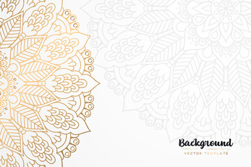 Obraz premium Vector islamic gold background with mandala