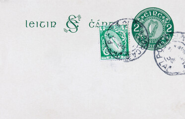 Briefumschlag envelope briefmarke stamp gestempelt used frankiert cancel vintage retro alt old...