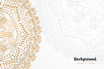 Vector islamic gold background with mandala