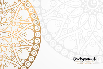 Vector islamic gold background with mandala