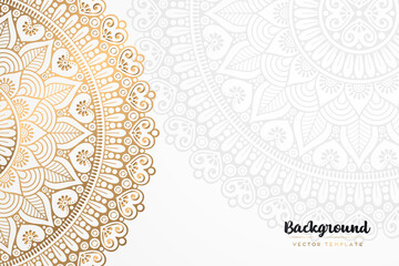 Vector islamic gold background with mandala