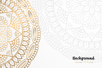 Vector islamic gold background with mandala