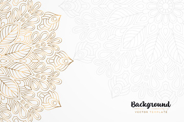 Vector islamic gold background with mandala