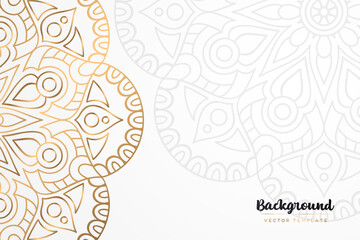 Vector islamic gold background with mandala