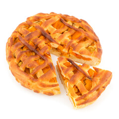 Sliced apricot pie