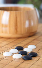 Pieces distributed on a chessboard