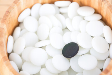 Sunspots in white chess pieces