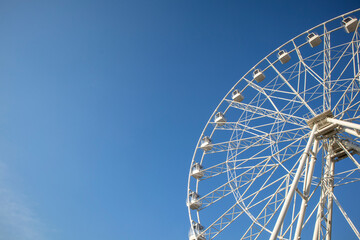 Vintage Ferris Wheel Over Sky
