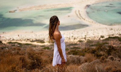 woman in white dress on beach