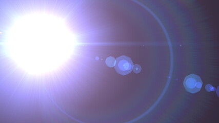 Lens flare effect on black background. Abstract Sun burst, sunflare For screen mode using. Sunflares nature abstract backdrop, blinking sun burst, lens flare optical rays