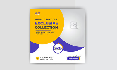 Sport shoes product Social media  post template | Sport shop flyer or poster design