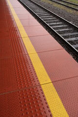 Pavement for the blind at the railway station

