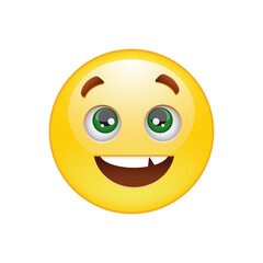 happy smiley face on white background isolated