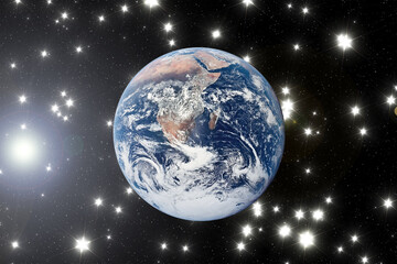 Earth from space with a dramatic view. The elements of this image furnished by NASA.