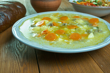 German Graupensuppe Eintopf