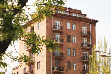 old houses in the town architecture Armenia