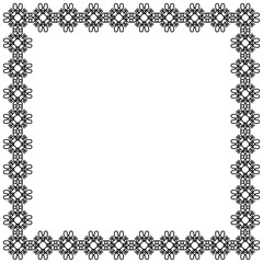 Flat ornament frame. Simple style company poster design background symbol. Logo design element. T-shirt printing. Vector for sticker.