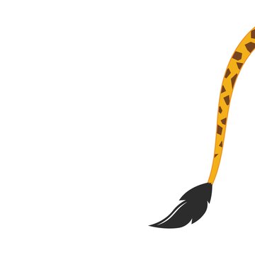giraffe tail  icon vector illustration design template