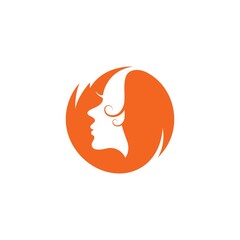 beauty face woman  vector icon illustration