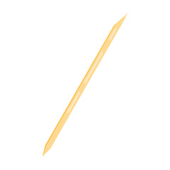 Manicure wooden pusher- orange stick. Manicure and pedicure tools. Vector realistic flat illustration