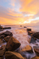 Sunrise seascape view at Terrigal, NSW, Australia.
