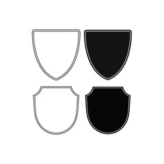 Shield icon vector template isolated. logo design, flat editable vector illustration on white background