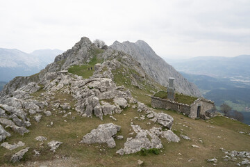 mountain refuge in the basque country, northern spain