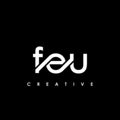 FEU Letter Initial Logo Design Template Vector Illustration