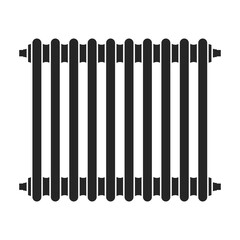 Heater electric vector black icon. Vector illustration heater electric on white background. Isolated black illustration icon of home boiler.